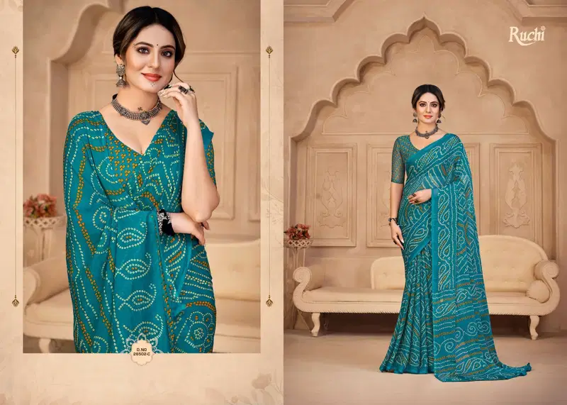 Star Chiffon Hits By Ruchi Chiffon Printed Wholesale Daily Wear Saree In India